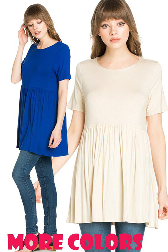 Short Sleeve Empire Waist Tunic