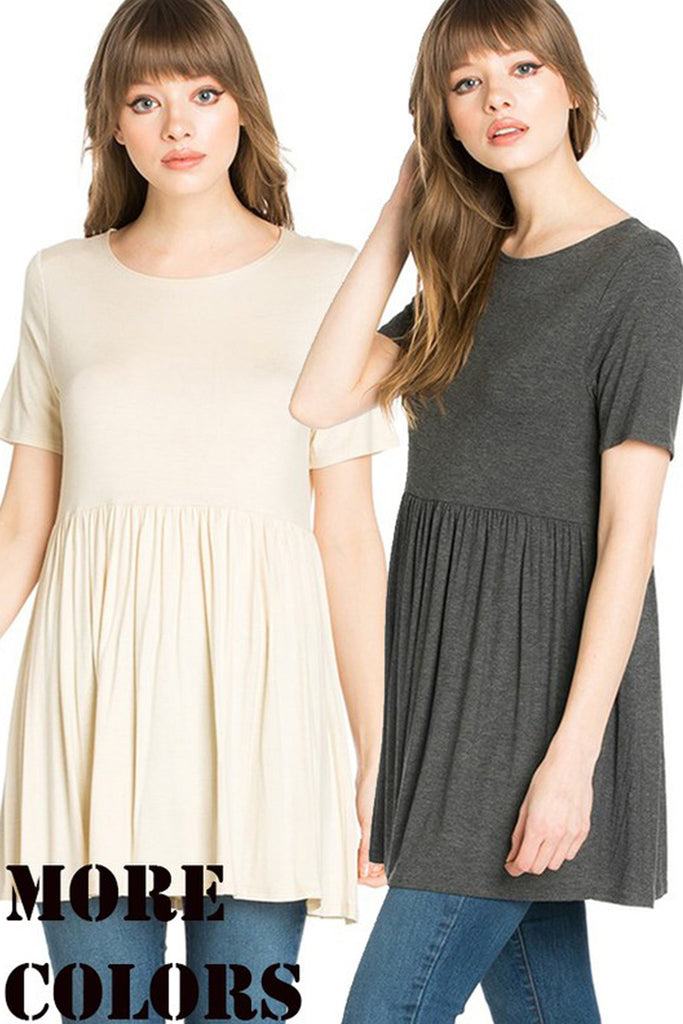 Short Sleeve Empire Waist Tunic