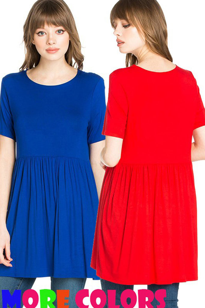 Short Sleeve Empire Waist Tunic