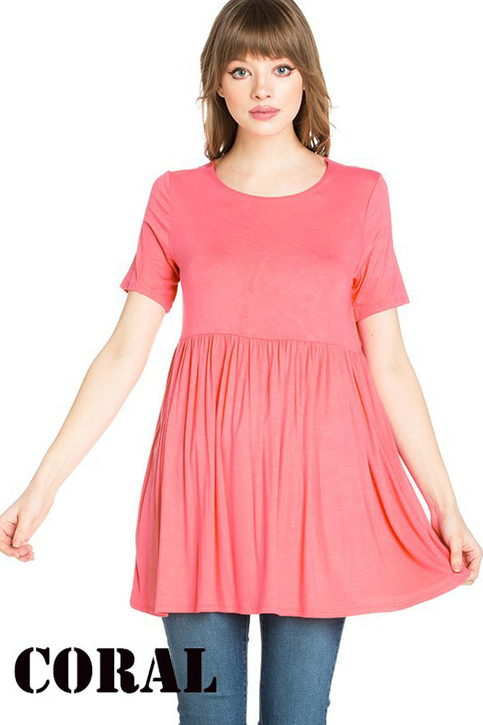 Short Sleeve Empire Waist Tunic