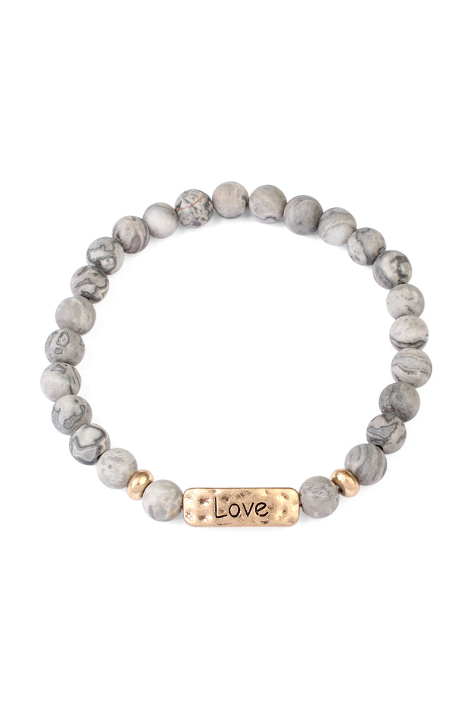 LOVE NATURAL STONE BRACELET