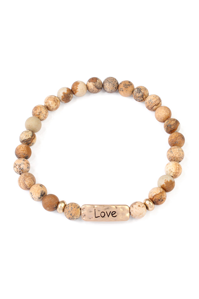 LOVE NATURAL STONE BRACELET