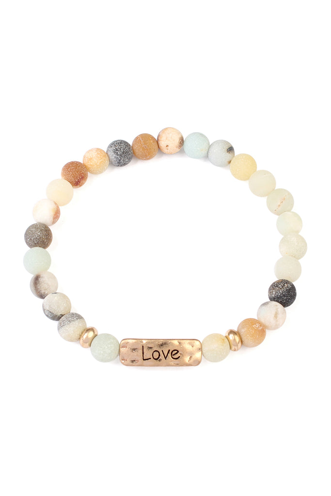 LOVE NATURAL STONE BRACELET