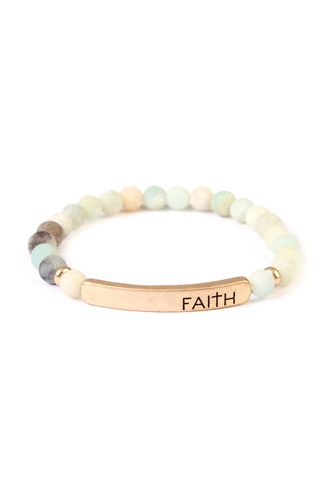 FAITH 6mm NATURAL STONE BRACELET