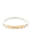 FOLLOW YOUR HEART NATURAL STONE STRETCH BRACELET