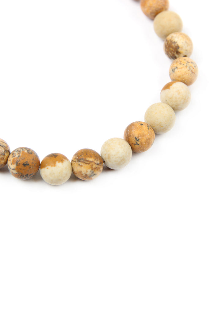 "LOVE AND BE LOVED" NATURAL STONE STRETCH BRACELET