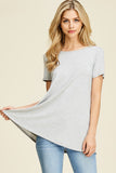 Short Sleeve Back Cut-Out Top