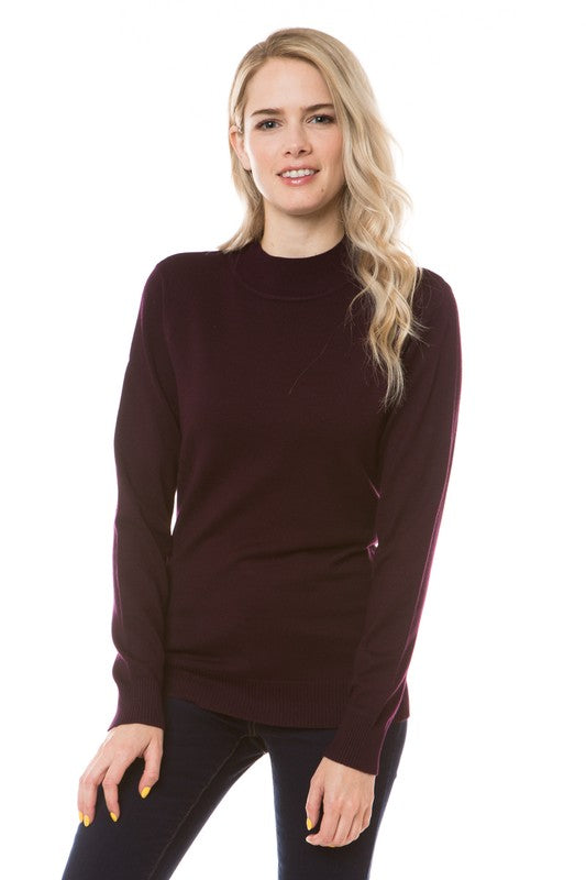 Mock Neck Pull Over Sweater