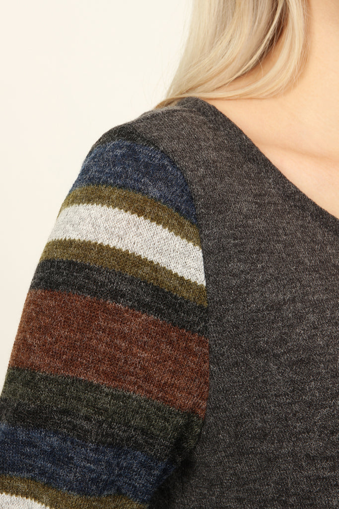 Multi Colored Sleeve Pocket Tunic