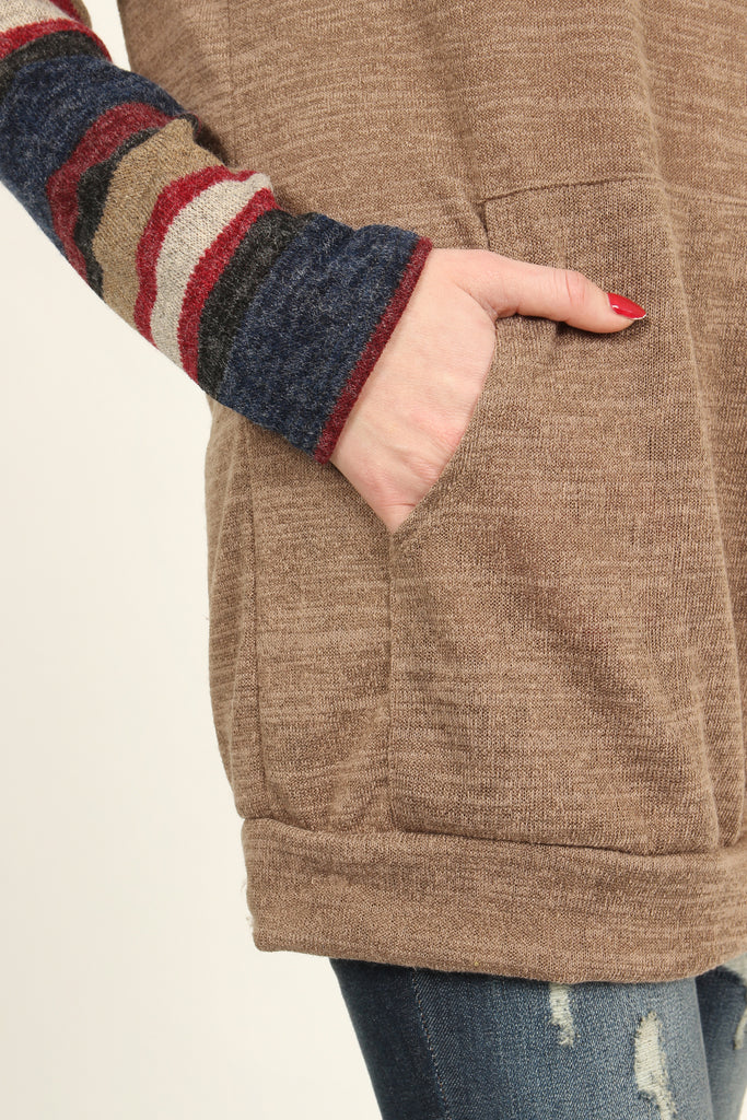 Multi Colored Sleeve Pocket Tunic