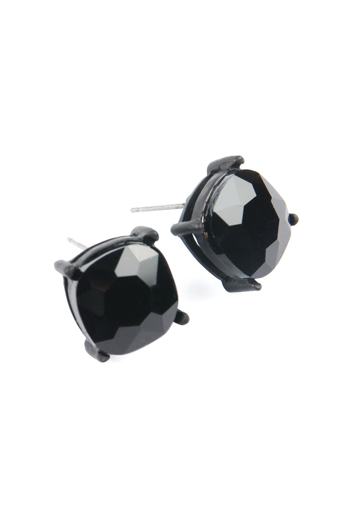 AE0088 - GLASS CUSHION POST EARRINGS