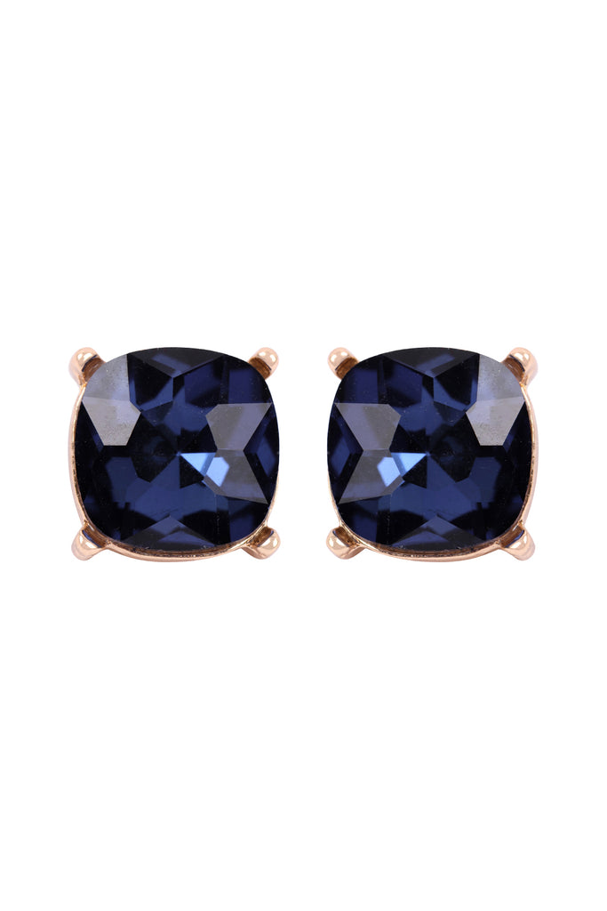 AE0088 - GLASS CUSHION POST EARRINGS