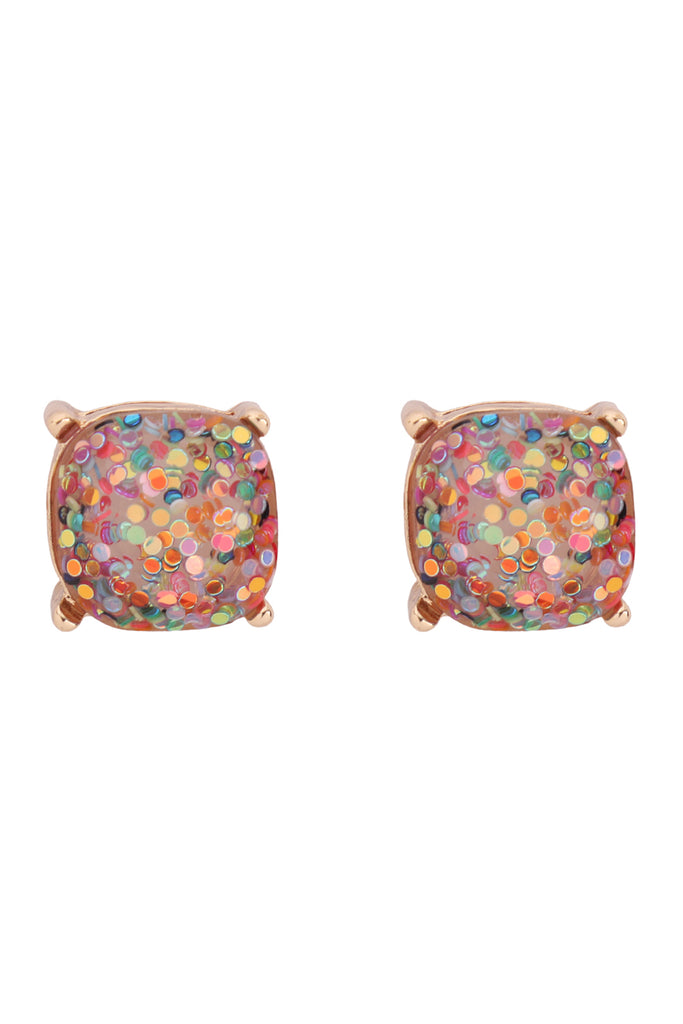 AE0333-GLITTER EPOXY STUD EARRINGS