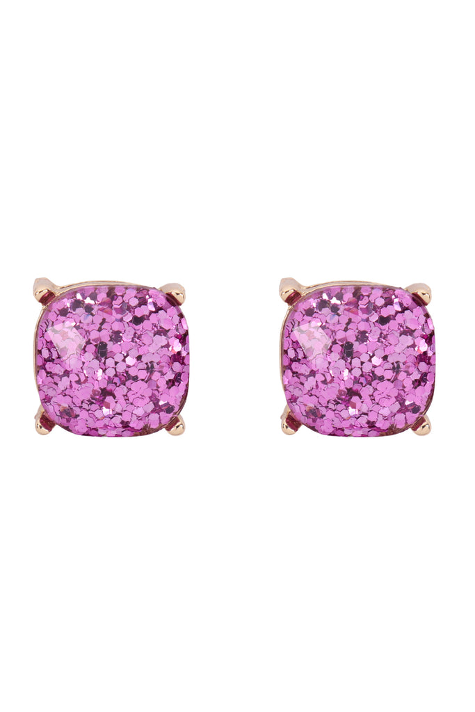 AE0333-GLITTER EPOXY STUD EARRINGS