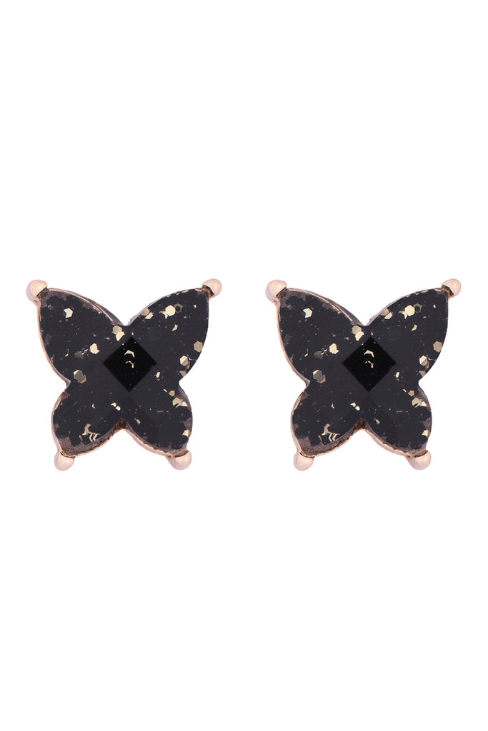 AE0346 - BUTTERLY GLITTER EPOXY EARRINGS