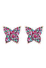 AE0346 - BUTTERLY GLITTER EPOXY EARRINGS