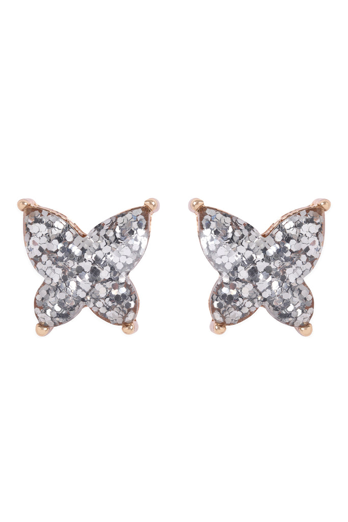 AE0346 - BUTTERLY GLITTER EPOXY EARRINGS