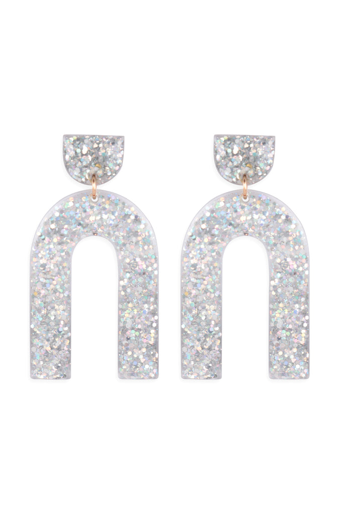 GLITTER EPOXY ARCH EARRINGS