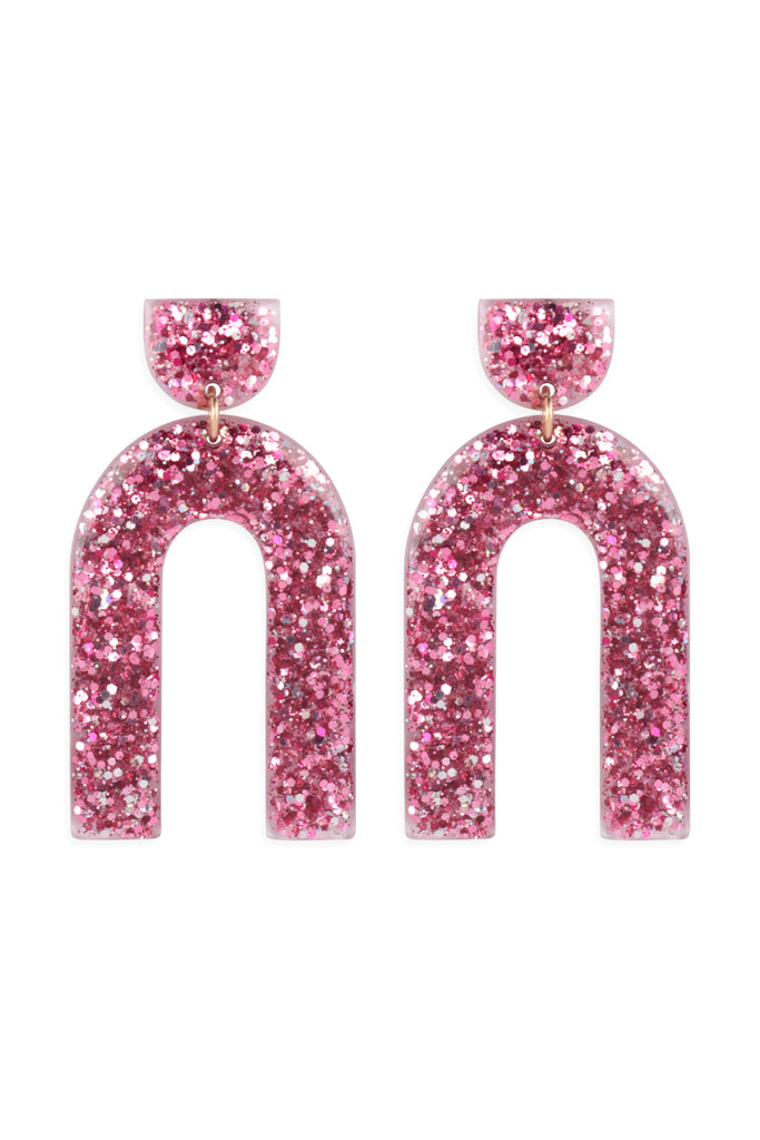 GLITTER EPOXY ARCH EARRINGS