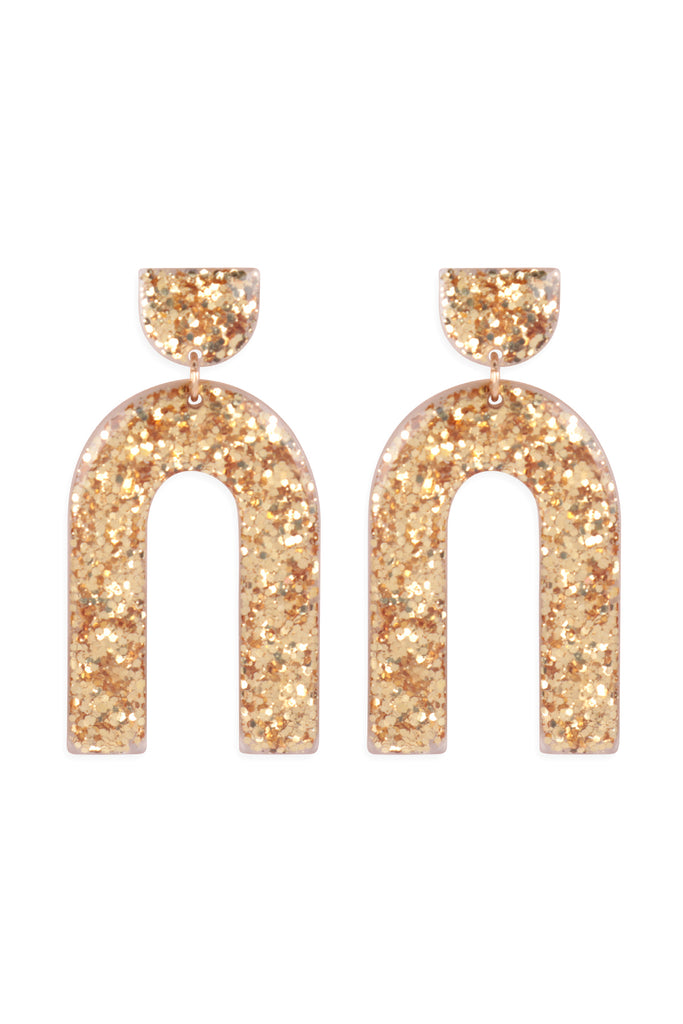 GLITTER EPOXY ARCH EARRINGS