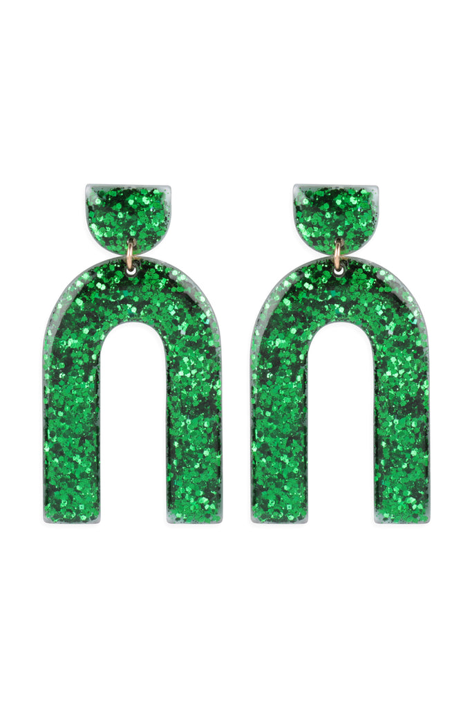 GLITTER EPOXY ARCH EARRINGS