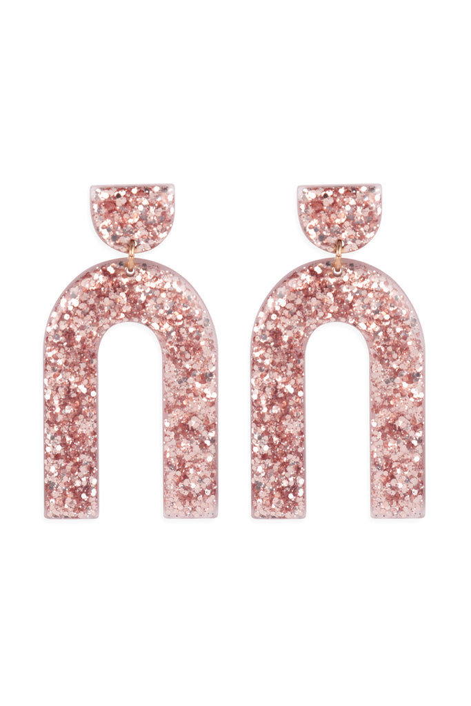 GLITTER EPOXY ARCH EARRINGS