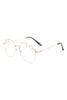 AV-1589-CLR - STAR STUDDED CLEAR LENS AVIATOR GLASSES