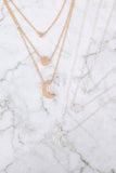 B5NS2189 - STAR MOON AND SUN 3 SET NECKLACE