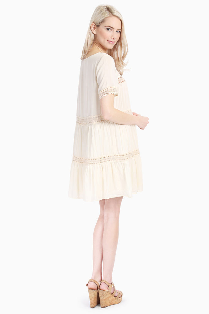 Lace Lightweight Short Sleeve Tunic Dress