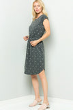 French Terry Polka Dot Pattern Short Sleeves