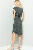 French Terry Polka Dot Pattern Short Sleeves