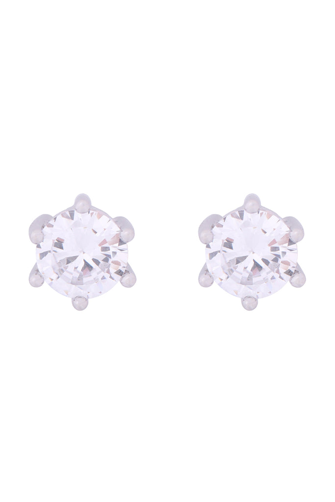 E302 - 7MM ROUND CUBIC ZIRCONIA STUD EARRINGS