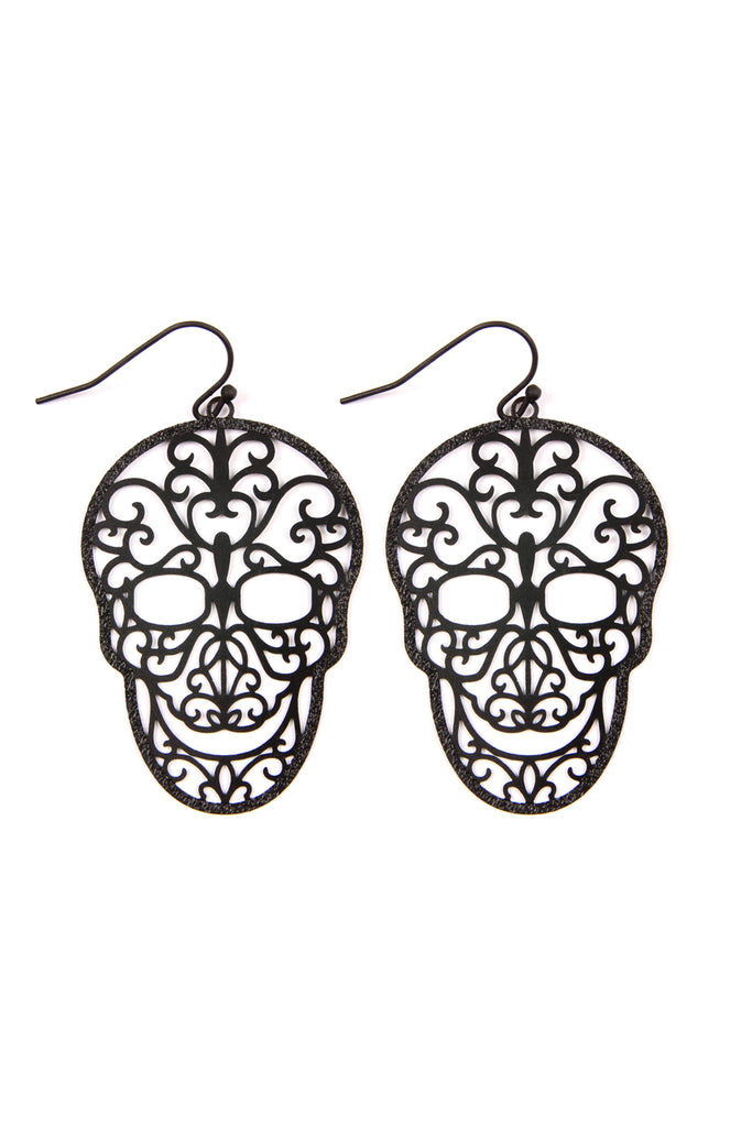 FILIGREE SUGAR SKULL EARRINGS