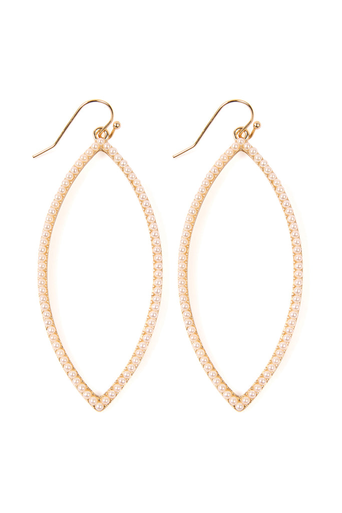 OPEN MARQUISE SHAPE PAVE EARRINGS