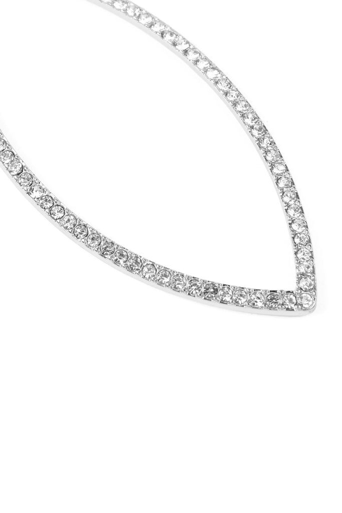 OPEN MARQUISE SHAPE PAVE EARRINGS