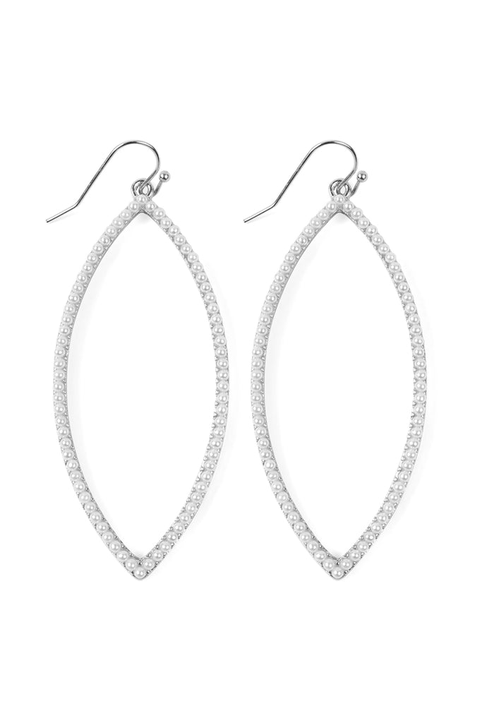 OPEN MARQUISE SHAPE PAVE EARRINGS