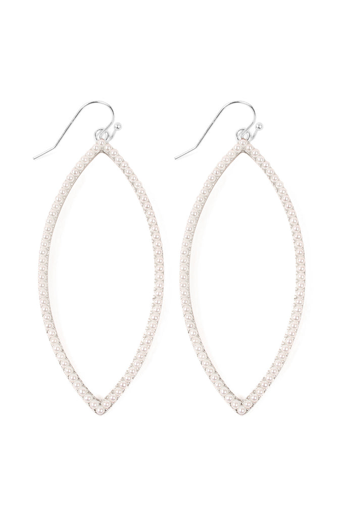 OPEN MARQUISE SHAPE PAVE EARRINGS