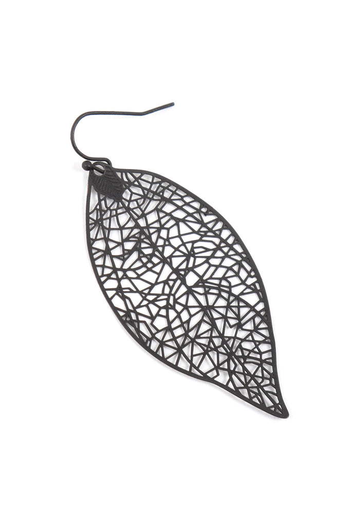LEAF FILIGREE DANGLING EARRINGS