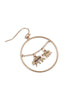 MAMA BEAR CHAIN ROUND HOOK EARRINGS