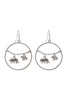 MAMA BEAR CHAIN ROUND HOOK EARRINGS