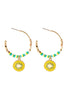 EE1379 - METAL FIMO FRUIT HOOP EARRINGS