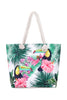 BIRD FLORAL TOTE BAG