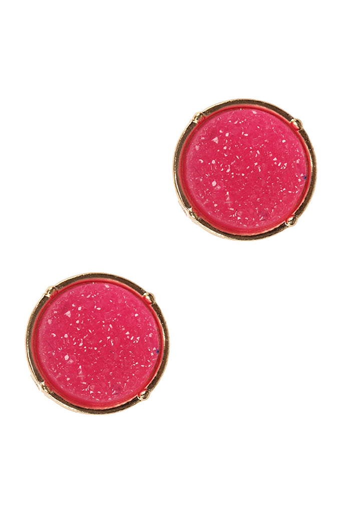 FE1921 - DRUZY ROUND POST EARRINGS