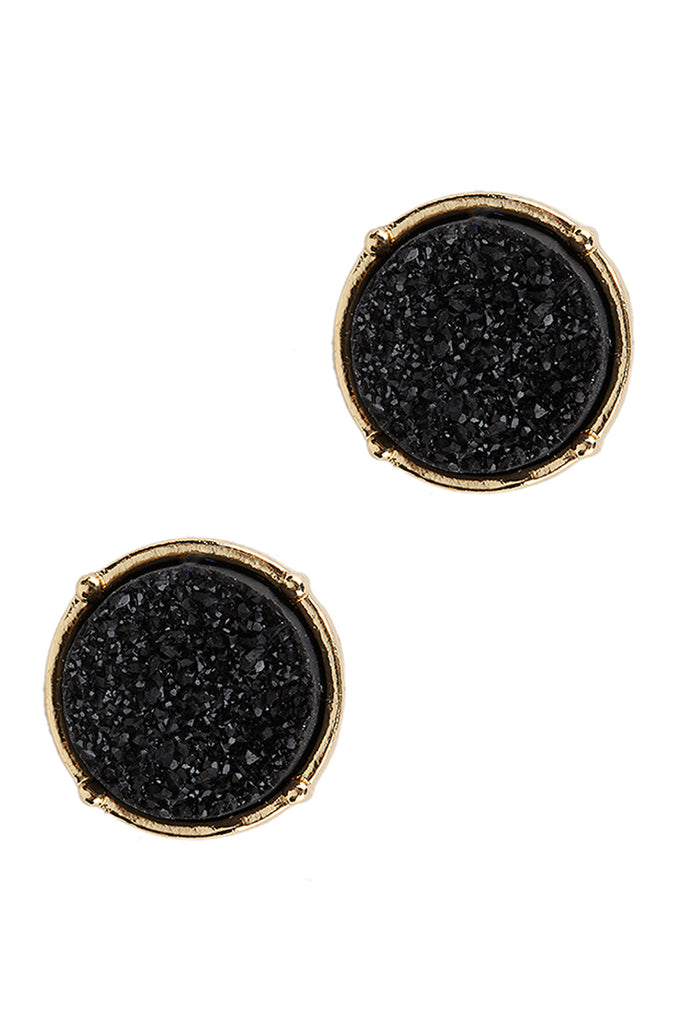 FE1921 - DRUZY ROUND POST EARRINGS