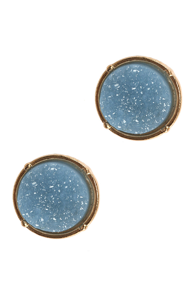 FE1921 - DRUZY ROUND POST EARRINGS