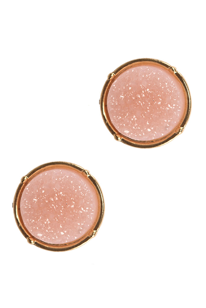 FE1921 - DRUZY ROUND POST EARRINGS