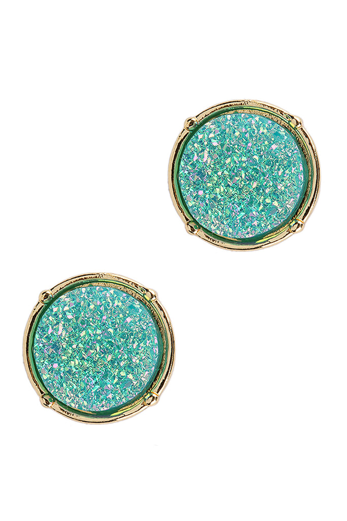 FE1921 - DRUZY ROUND POST EARRINGS