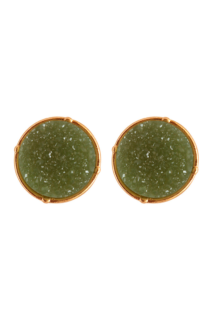 FE1921 - DRUZY ROUND POST EARRINGS