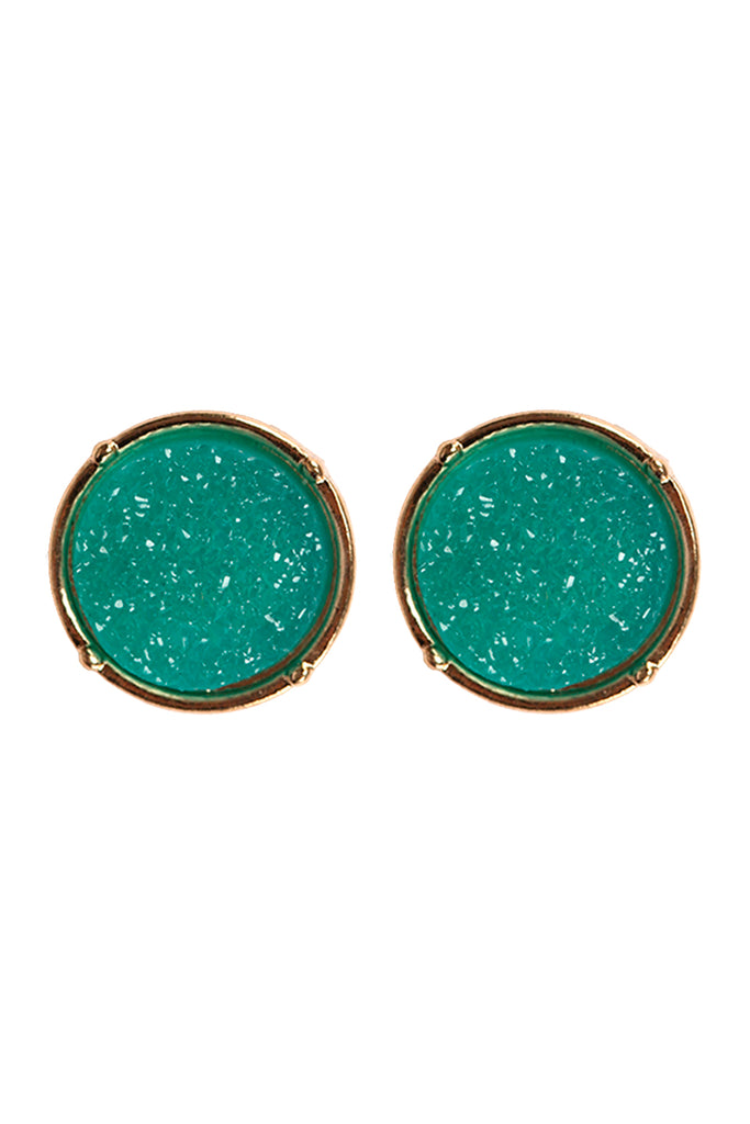 FE1921 - DRUZY ROUND POST EARRINGS