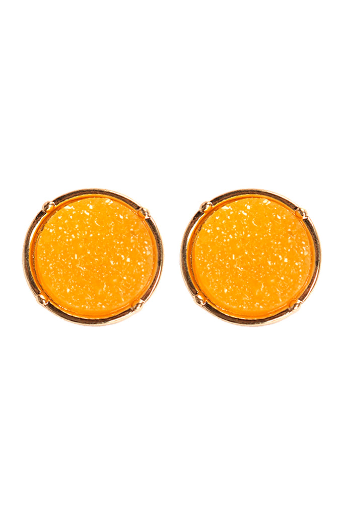 FE1921 - DRUZY ROUND POST EARRINGS